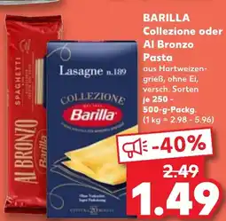 Kaufland BARILLA Collezione oder Al Bronzo Pasta Angebot