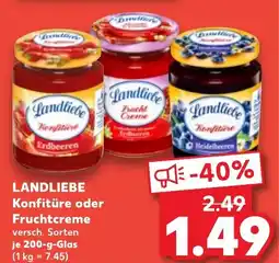 Kaufland LANDLIEBE Konfitüre oder Fruchtcreme Angebot