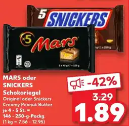 Kaufland MARS oder SNICKERS Schokoriegel Angebot