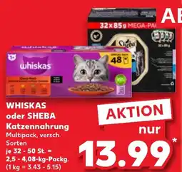 Kaufland WHISKAS oder SHEBA Katzennahrung Angebot