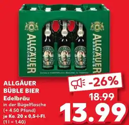 Kaufland ALLGÄUER BÜBLE BIER Edelbräu Angebot