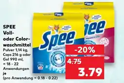 Kaufland SPEE Voll oder Colorwaschmittel Angebot