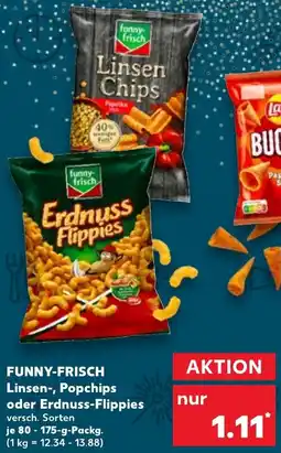 Kaufland FUNNY-FRISCH Linsen-, Popchips oder Erdnuss-Flippies Angebot