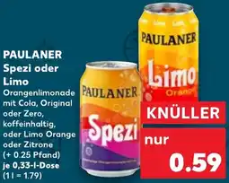 Kaufland PAULANER Spezi oder Limo Angebot