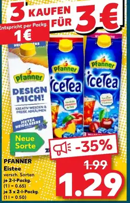 Kaufland PFANNER Eistee Angebot