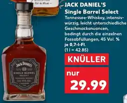 Kaufland JACK DANIEL'S Single Barrel Select Angebot