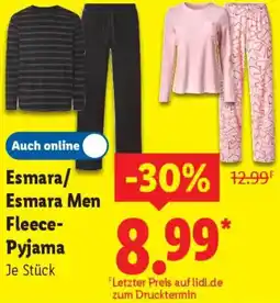 Lidl Esmara/ Esmara Men Fleece Pyjama Angebot