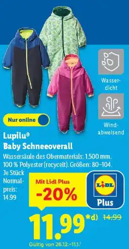 Lidl Lupilu Baby Schneeoverall Angebot