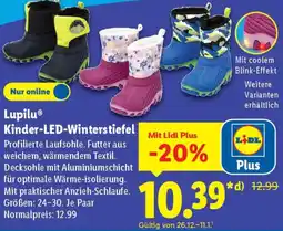 Lidl Lupilu Kinder-LED-Winterstiefel Angebot