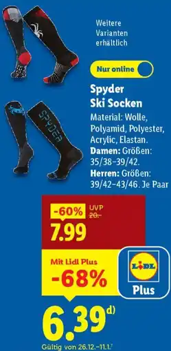 Lidl Spyder Ski Socken Angebot