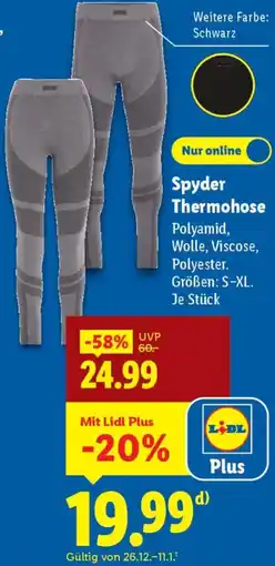 Lidl Spyder Thermohose Angebot