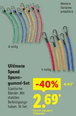 Lidl Ultimate Speed Spanngummi Set Angebot