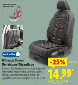 Lidl Ultimate Speed Beheizbare Sitzauflage Angebot