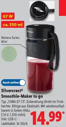Lidl Silvercrest Smoothie-Maker to go Angebot