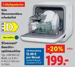 Lidl Silvercrest Geschirrspülmaschine Angebot