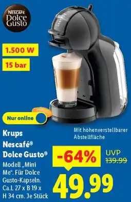 Lidl Krups Nescafé Dolce Gusto Angebot