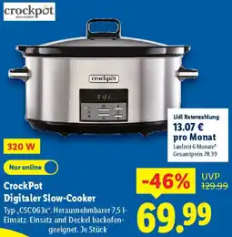 Lidl CrockPot Digitaler Slow-Cooker Angebot