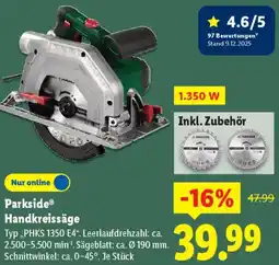 Lidl Parkside Handkreissäge Angebot