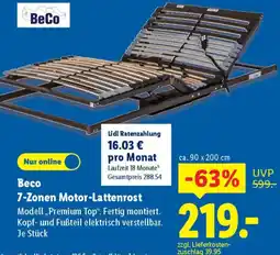 Lidl BeCo 7-Zonen Motor-Lattenrost Angebot