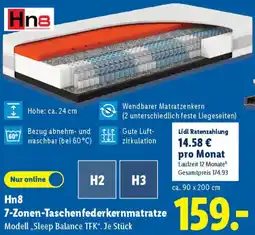 Lidl Hn8 7-Zonen-Taschenfederkernmatratze Angebot