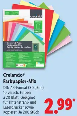 Lidl Crelando Farbpapier-Mix Angebot