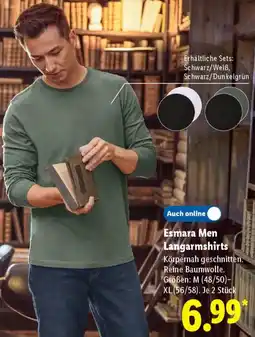Lidl Esmara Men Langarmshirts Angebot