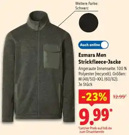 Lidl Esmara Men Strickfleece-Jacke Angebot