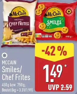 Aldi Nord MCCAIN Smiles/ Chef Frites Angebot