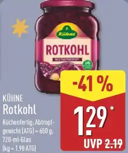 Aldi Nord KÜHNE Rotkohl Angebot