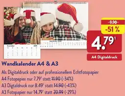 Aldi Nord Wandkalender A4 & A3 Angebot
