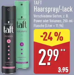 Aldi Nord TAFT Haarspray/-lack Angebot