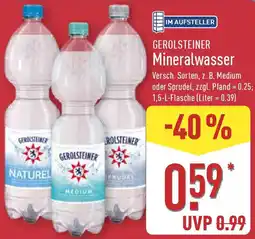 Aldi Nord GEROLSTEINER Mineralwasser Angebot