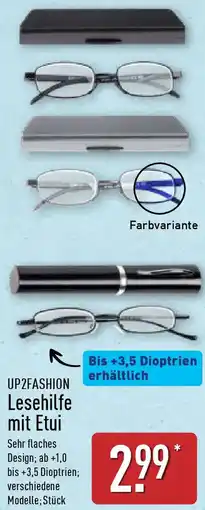 Aldi Nord UP2FASHION Lesehilfe mit Etui Angebot