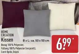 Aldi Nord HOME CREATION Kissen Angebot