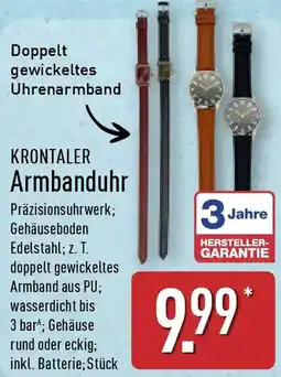 Aldi Nord KRONTALER Armbanduhr Angebot
