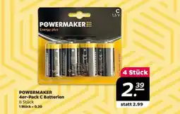 NETTO POWERMAKER 4er-Pack C Batterien Angebot