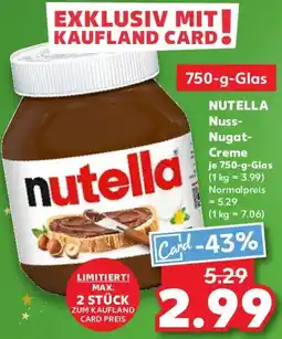 Kaufland NUTELLA Nuss Nugat Creme Angebot