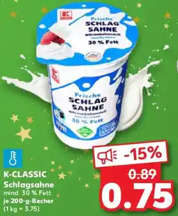 Kaufland K-CLASSIC Schlagsahne Angebot