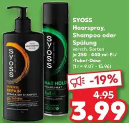 Kaufland SYOSS Haarspray, Shampoo oder Spülung Angebot