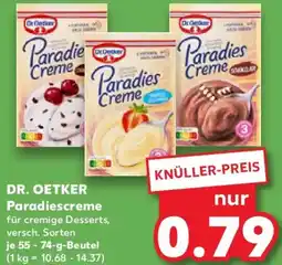 Kaufland DR. OETKER Paradiescreme Angebot