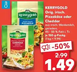 Kaufland KERRYGOLD Orig. irisch. Pizzakäse oder Cheddar Angebot
