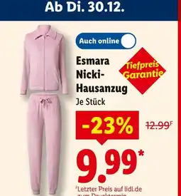 Lidl Esmara nicki-hausanzug Angebot