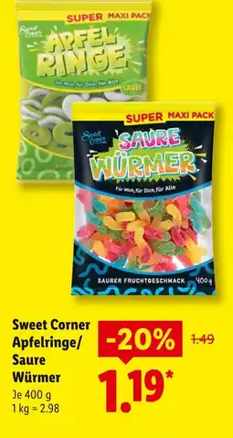Lidl Sweet corner apfelringe Angebot