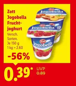 Lidl Zott jogobella fruchtjoghurt Angebot