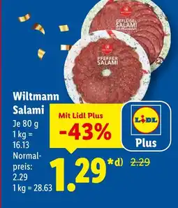 Lidl Wiltmann salami geflügel Angebot