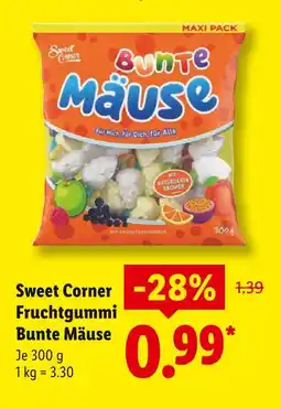 Lidl Sweet corner fruchtgummi bunte mäuse Angebot