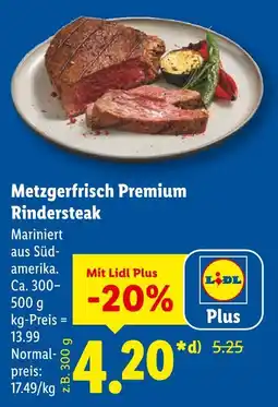 Lidl Metzgerfrisch premium rindersteak Angebot