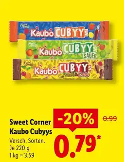 Lidl Sweet corner kaubo cubyys Angebot