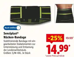 Lidl Sensiplast rücken-bandage Angebot