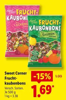 Lidl Sweet corner frucht-kaubonbons leckere sorten Angebot